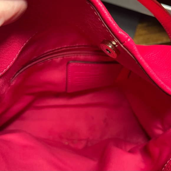 Coach Raspberry Madison Leather Phoebe Tote Bag - Picture 6 of 11